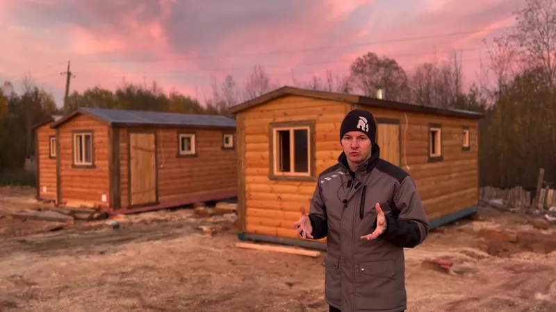 Мобильные бани из бруса на производственной базе — готовы к доставке