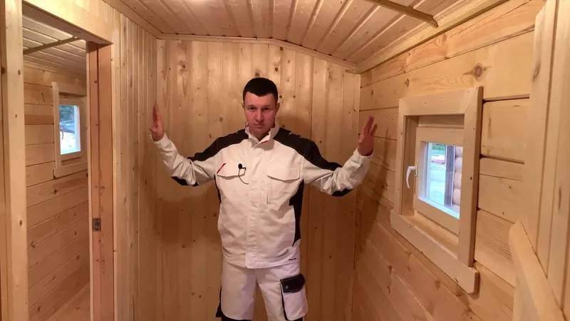 Отдельное моечное отделение в мобильной бане