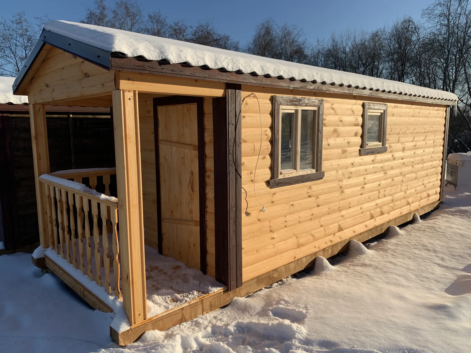 Баня 2,3×7 с крыльцом — фото 1