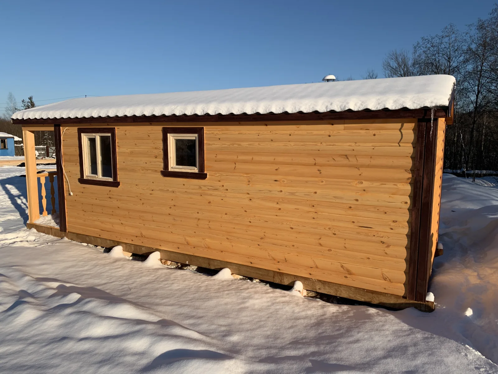 Баня 2,3×7 с крыльцом — фото 2