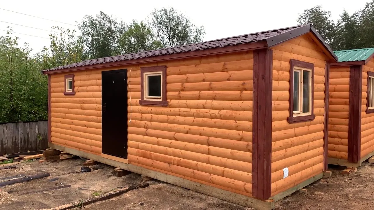 Баня 2,3×7 м с большой комнатой отдыха, Баня 2,3×7 м